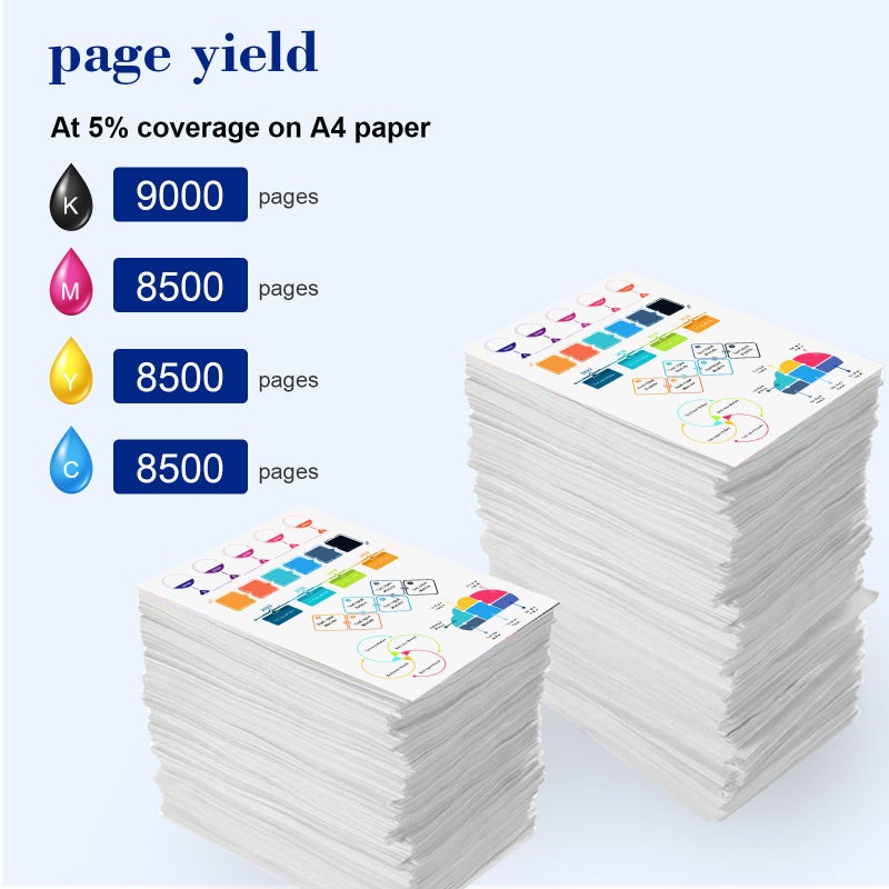 Pristar Compatible with HP 31 32XL Ink Bottle Set Compatible with HP Smart Tank 7301 7001 7602 5000 6001 5101 5102 5103 Plus 651 551 455 457 450 All-in-One Printer (165 ML 32XL Black Ink 100 ML 31 CMY - Image 2